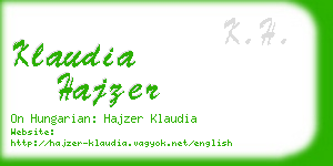 klaudia hajzer business card